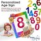 18Pcs Happy Birthday Yard Signs with Stakes, Flordeluna 16” Large Size Birthday Lawn Sign, Happy Birthday Sign Personalized Age, Balloon, Balloonstrips, Outdoor Birthday Decoration, Durable, Reusable